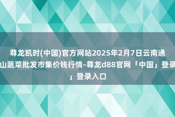 尊龙凯时(中国)官方网站2025年2月7日云南通海金山蔬菜批发市集价钱行情-尊龙d88官网「中国」登录入口