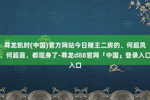尊龙凯时(中国)官方网站今日赌王二房的、何超凤、何超蕸、都现身了-尊龙d88官网「中国」登录入口