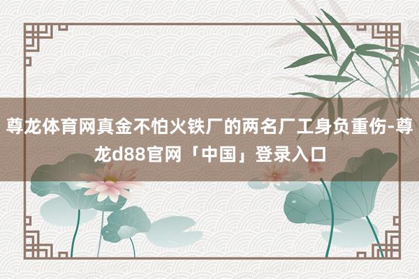 尊龙体育网真金不怕火铁厂的两名厂工身负重伤-尊龙d88官网「中国」登录入口