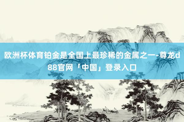 欧洲杯体育铂金是全国上最珍稀的金属之一-尊龙d88官网「中国」登录入口
