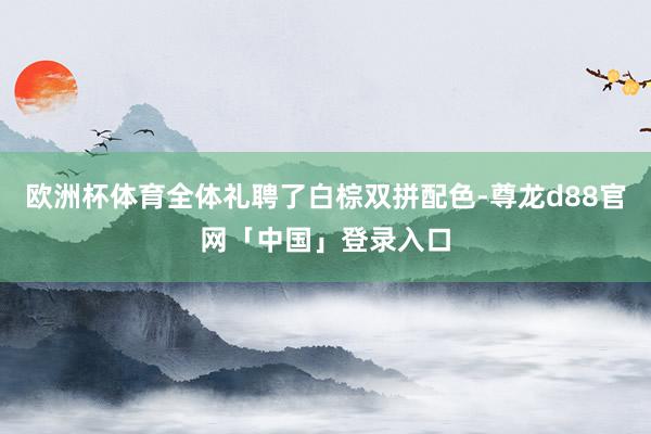 欧洲杯体育全体礼聘了白棕双拼配色-尊龙d88官网「中国」登录入口