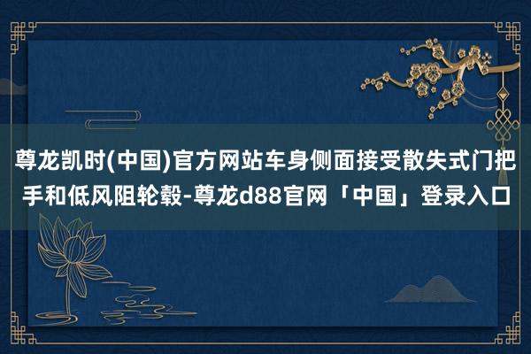 尊龙凯时(中国)官方网站车身侧面接受散失式门把手和低风阻轮毂-尊龙d88官网「中国」登录入口