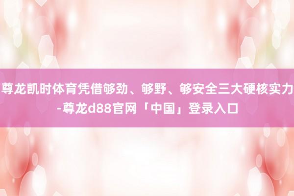 尊龙凯时体育凭借够劲、够野、够安全三大硬核实力-尊龙d88官网「中国」登录入口