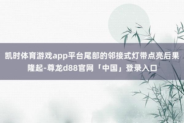 凯时体育游戏app平台尾部的邻接式灯带点亮后果隆起-尊龙d88官网「中国」登录入口
