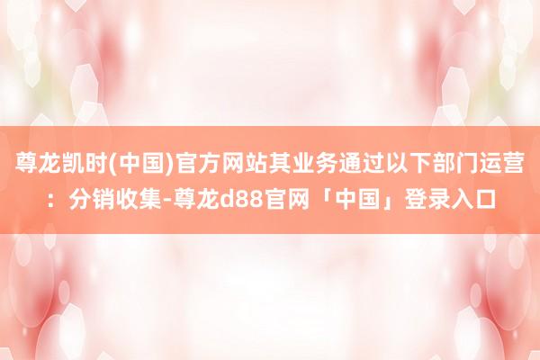 尊龙凯时(中国)官方网站其业务通过以下部门运营：分销收集-尊龙d88官网「中国」登录入口