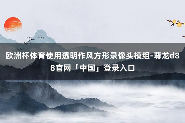 欧洲杯体育使用透明作风方形录像头模组-尊龙d88官网「中国」登录入口