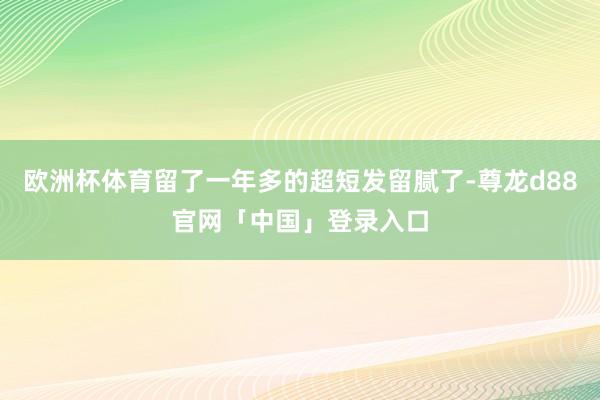 欧洲杯体育留了一年多的超短发留腻了-尊龙d88官网「中国」登录入口